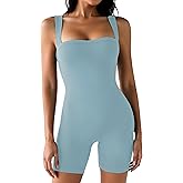 Sunzel Athletic Romper for Women Workout Tank Top Bodysuit One Piece Buttery Soft Jumpsuit Scrunch Shorts Yoga Gym Outfit