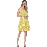 Women's Plus Size Sleeveless Polka Dot Floral Dress - Scoop Neck, 70% Cotton 30% Viscose, Size 3X - View #7