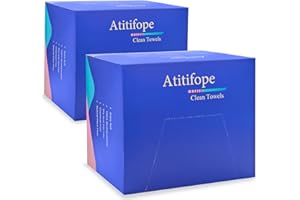 Atitifope Face Towels 100Count Makeup Removing Wipes 100% Biodegradable Dry Cleaning Wipes (2 Boxes)