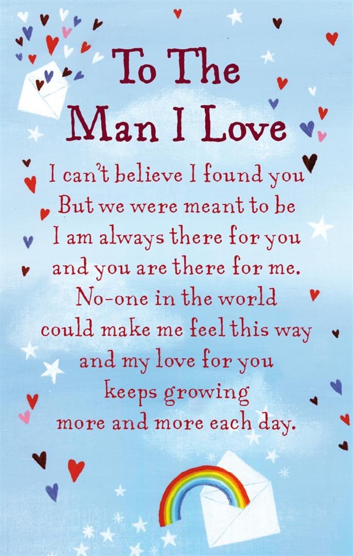 Heartwarmers To The Man I Love Keepsake Card & Envelope 3.5" x 2" Code K137E
