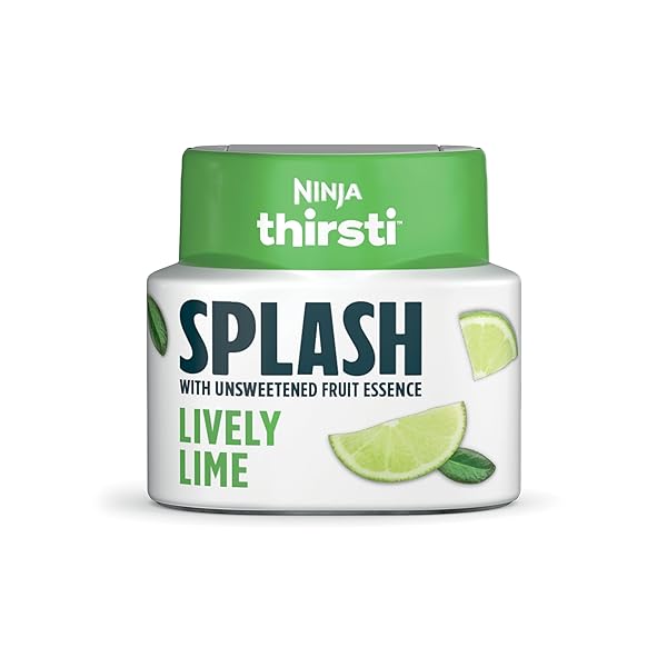 NINJA THIRSTI FLAVORED WATER DROPS, SELTZER LIME, CRISP AND REFRESHING SPARKLING WATER, ZERO CALORIES, ZERO SUGAR, ZERO SWEETENERS, MAKES 20, 12OZ DRINKS, 3 PACK, WCFLIMAM