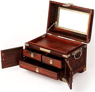 Cofres de joyería, Estilo Chino Retro, tallados a Mano, con Motivos