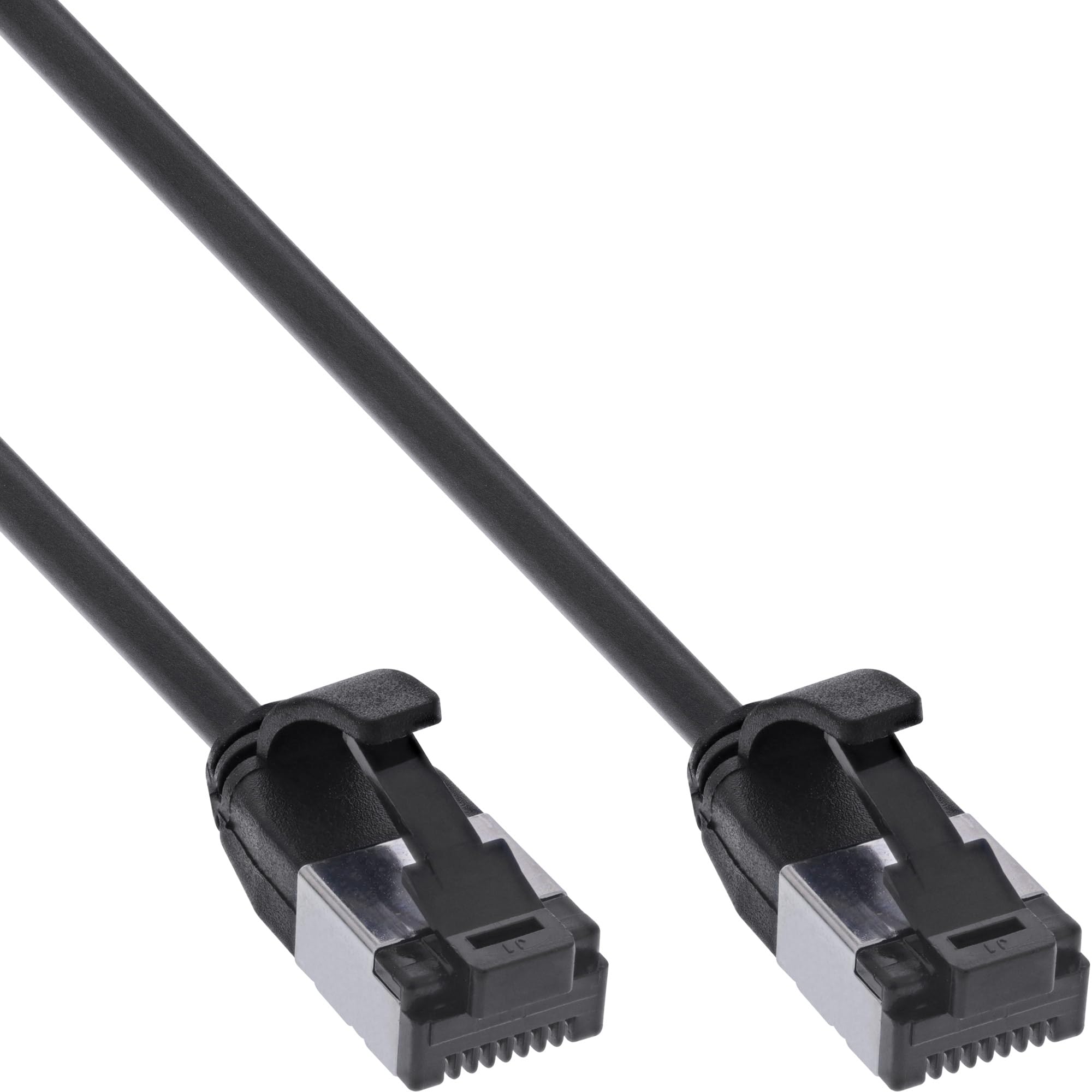InLine Patchkabel slim, U/FTP, Cat.8.1, TPE halogenfrei, schwarz, 1,5m
