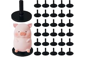 homfanseec 50pcs Duck Plug, Rubber Duck Mount with Double-Sided Round Stickers, Ducks Display Fixed Mount Duck Holder Self-Adhesive Duck Holder for Car Dashboard Display, Gift for Car Lover(Black)