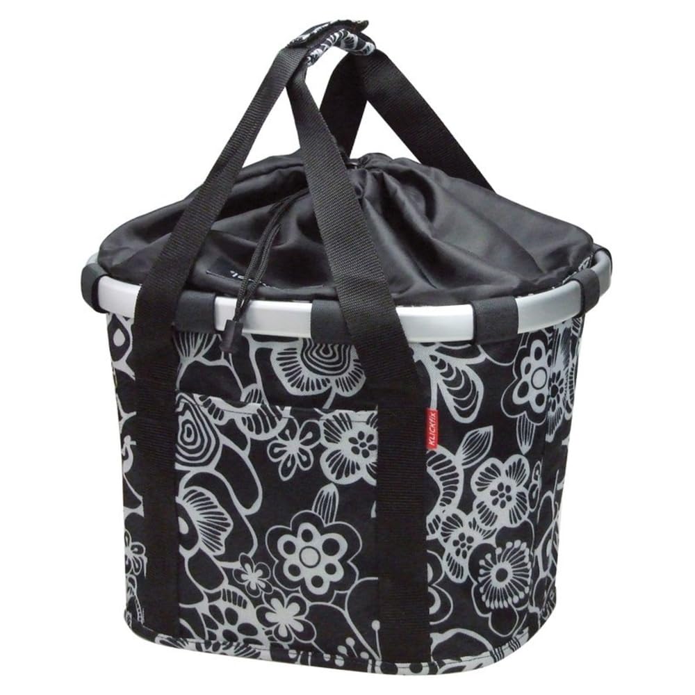 Rixen & Kaul KLICKfix Bike Basket Fleur Schwarz Fahrradkorb Korb Black Size:26 x 35 28 cm