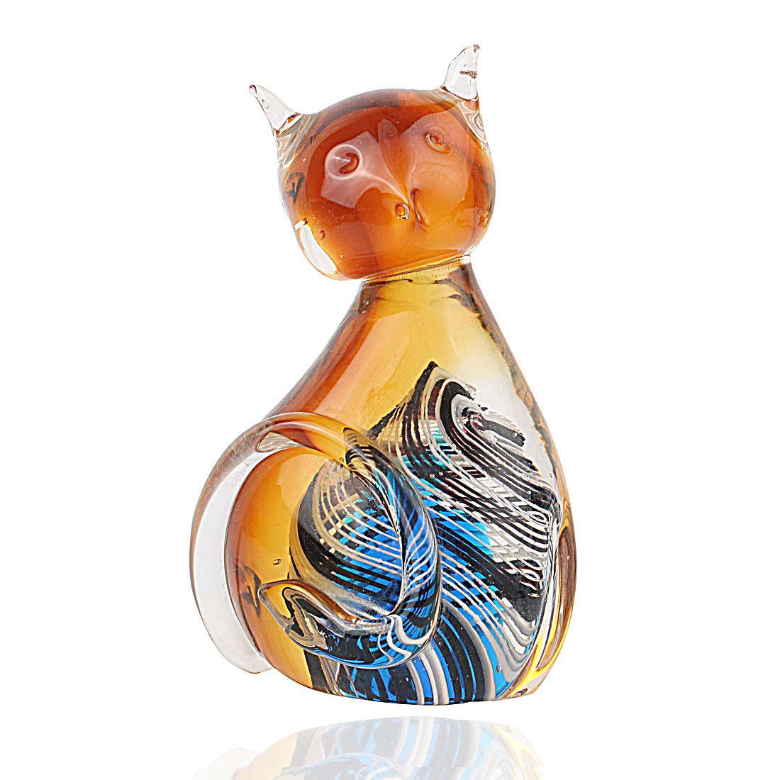 Buy Hophen Murano Art Glass Blown Handmade Cat Animal Figurine