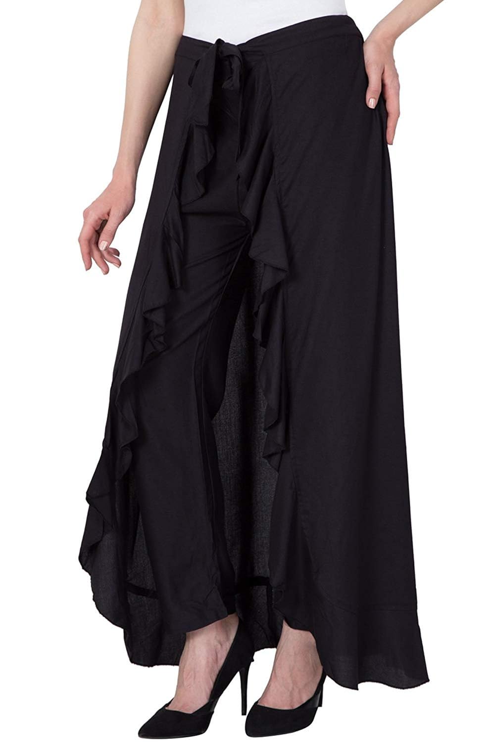 dudi's ruffle plazo pants xl