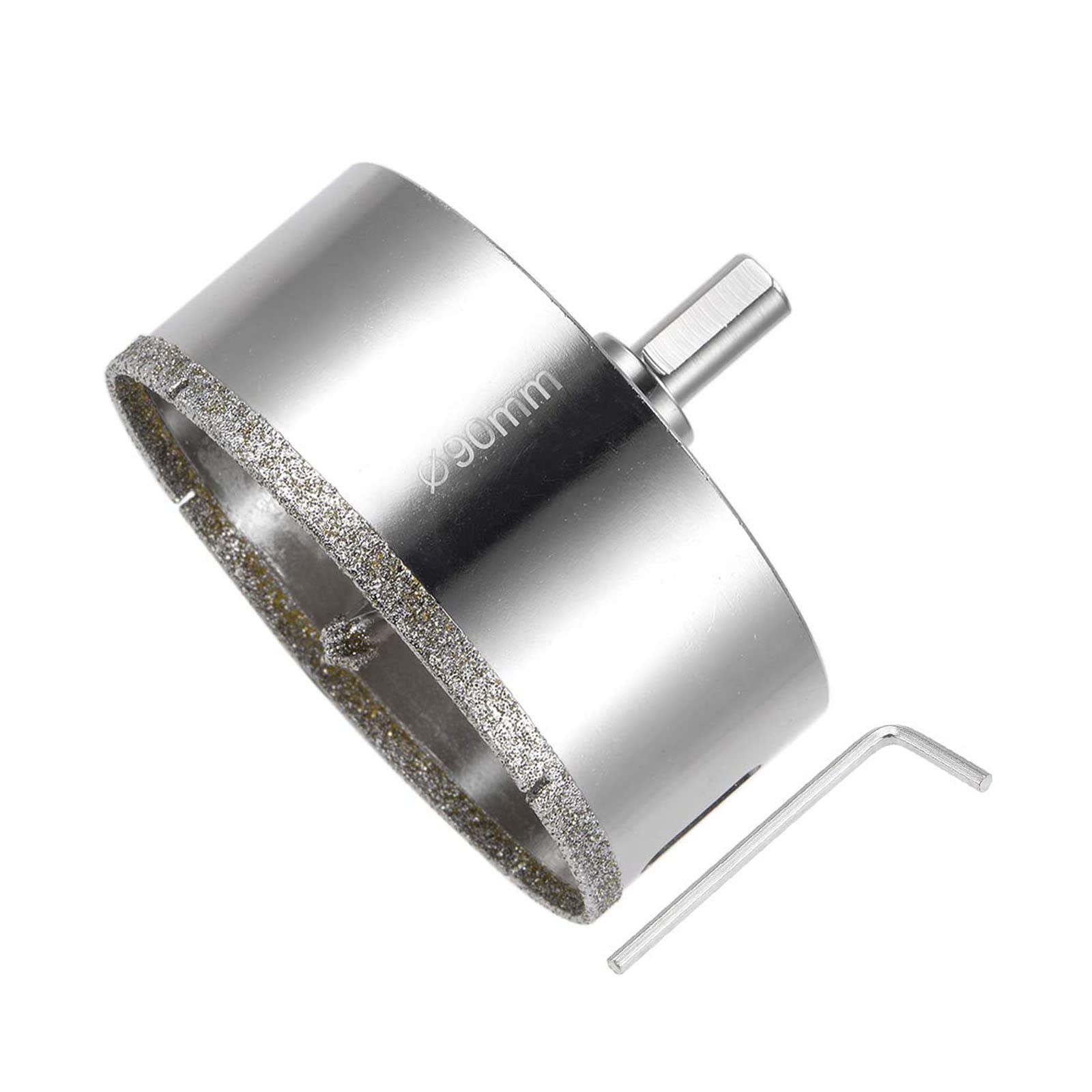 TA-VIGOR 90mm Diamond Drill Bit Glass Hole Saw Set, Hollow Core Drill Bit with Spotting Drill Bit, Tile Hole Cutter Set Core Drill Bits Center Pilot for Ceramics Porcelain Tile Bottles Pots Brick
