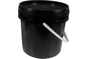 ETHZZLE 5l Food Grade Plastic Paint Bucket with Handle, Pigment Storage Pail, round Sealed Paint Mixing
