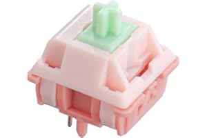 SUEHIODHY Arnia Linear Mechanical Keyboard Switch Set Pre Lubed 35 Pieces 5 Pins Linear Switches with LY Stem and POM Housing for Mechanical Gaming Keyboard,Pink Switch