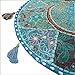 BhagyodayFashions Rajasthali 32-Inch Bohemian Patchwork Round Floor Cushion Cover