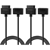 CSTESVN SNES Controller Extension Cable, 2-Pack 1.8M/6FT Replacement Controller Extension Cable for Super Nintendo SNES SFC Game Console