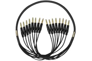 Mogami Gold 8 TRS-TRS-05 Audio Snake Cable, 8 Channel Fan-Out, Balanced 1/4" TRS Male Plugs, Gold Contacts, Straight Connectors, 5 Foot