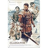 Amazon.com : QIUJUPP Gladiator Movie Poster Retro Metal Sign Vintage ...
