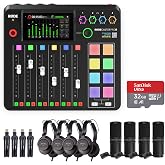 Rode RODECaster Pro II Integrated Audio Production Studio Bundle with 4x Zoom ZDM-1 Podcast Mic Pack and 32GB microSDHC Memory Card