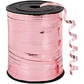 TONIFUL 500 Yards Curling Ribbon-Balloon Ribbon-Shiny Rose Gold Metallic String for DIY Decor,Gift Wrapping,Ribbons and Bows for Christmas New Year Birthday Gifts Graduation Supplies
