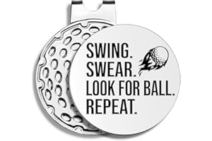 Pishovi Funny Golf Ball Markers with Hat Clip, Men Golf Accessories, Birthday Retirement Golf Gifts for Dad, Husband, Grandpa, Golf Lover