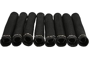 Acouto 8PCS Spark Plug Wire Boots Heat Shield Protector Sleeve for SBC 350 454, 2500° High Temperature Resistant, Easy Instal