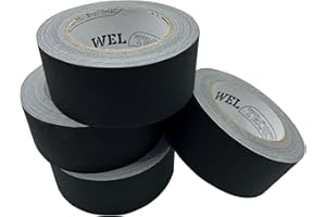 Weltroice Gaffer Tape Black 4 Pack