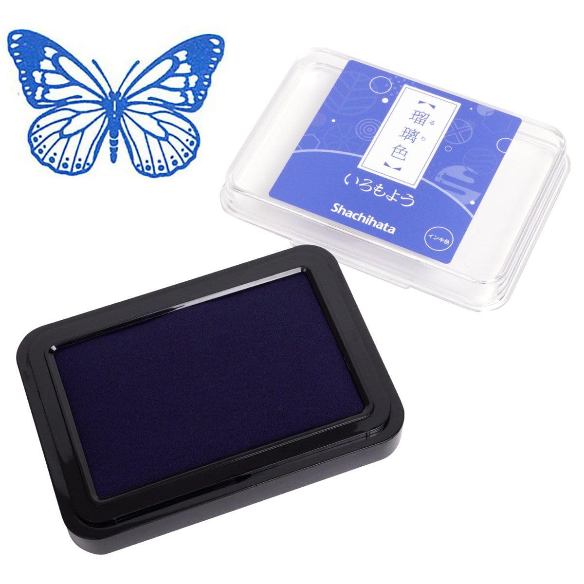 Artline Iromoyo Ink Stamp Pad (Blue) Fast Drying Time, Waterproof Oil-Based Ink Pads for Stamping, Crafting, Journal and Diary, Pad Size: 25x25mm - Genuine Artline Art Supplies