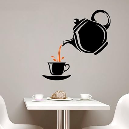 Asmi Collections Wall Sticker for Kitchen A Cup of Tea