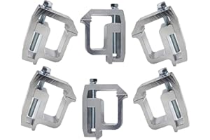 iFJF Mounting Clamps Truck Caps Camper Shell Clamps Replacement for Chevy Silverado Sierra Dodge Ram 1500 2500 3500 F150 F250 Titan 6 Pack Silver