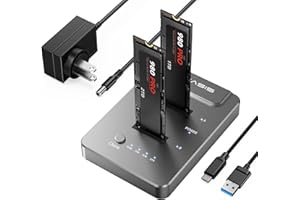 FREEGENE ACASIS NVMe M.2 Duplicator Dual-Bay Offline Clone USB C to NVME Docking Station for M2 SSD M Key Hard Drives Enclosure (M03)