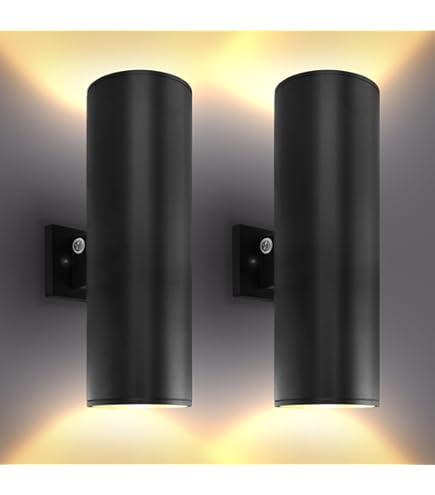 LUXRITE Dusk to Dawn LED Modern Outdoor Wall Light, 18