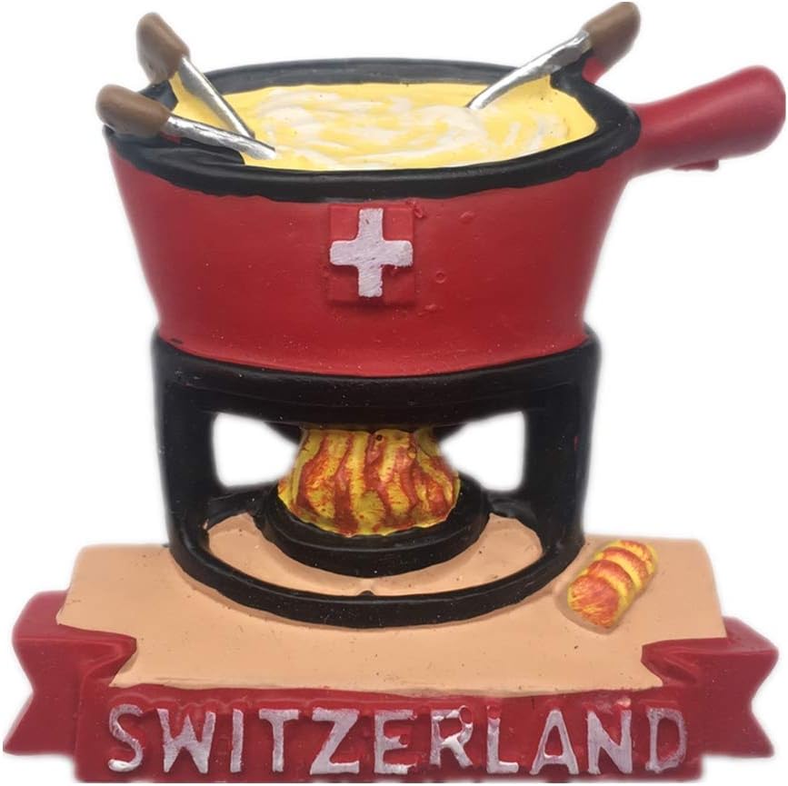Fridge Magnet Food Switzerland 3D Resin Handmade Craft Tourist Travel City Souvenir Collection Letter Refrigerator Sticker