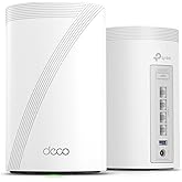 TP-Link Deco 7 Pro BE63 Tri-Band WiFi 7 BE10000 Whole Home Mesh System | 6-Stream 10 Gbps, 4x2.5G Ports Wired Backhaul, 4x Smart Internal Antennas, VPN, HomeShield (2-Pack)