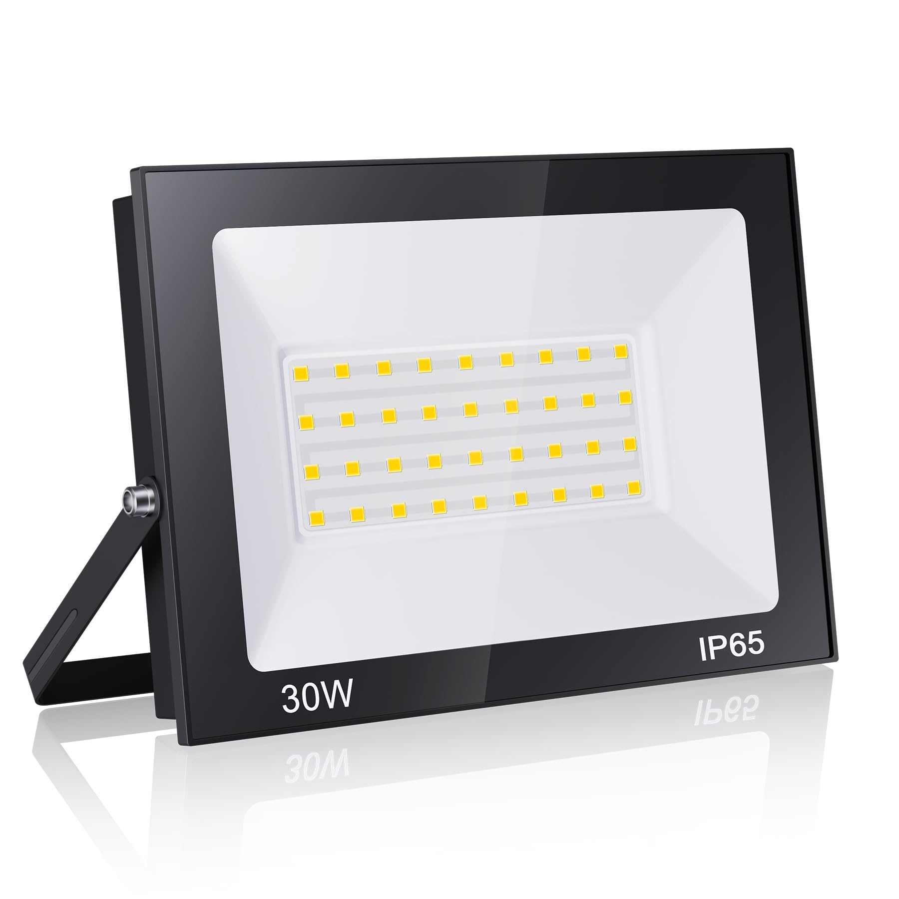 loyal 30W LED Floodlight, 3000K Warm White 3000LM Outdoor Security Light, IP65 Waterproof Wall Light, Spot Lighting for Garden, Garage, Playground, Patio