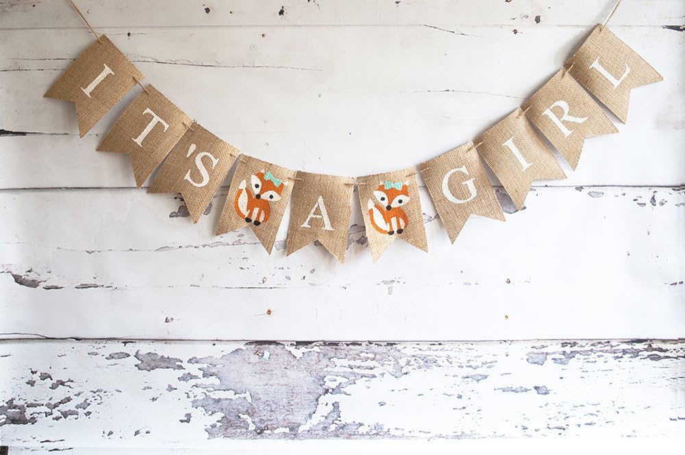 fox baby shower decorations girl