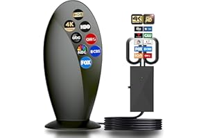 HP PAPERS [2024 Release] Antier Amplified Indoor Outdoor Digital Tv Antenna – Best Powerful Amplifier, Signal Booster & up to 850+ Miles Range, Support 8K 4K Full HD Smart and Older Tvs with 10ft Coaxial Cable