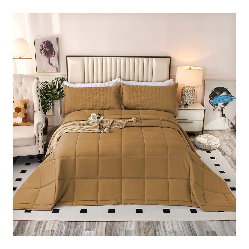 Photo 1 of SOULOOOE Oversized King Plus Comforter, 128x120 Extra Large King Size Quilts 3 Pieces, Lightweight Reversible All Season Down Alternative Duvet Insert Comforter with 8 Corner Tabs