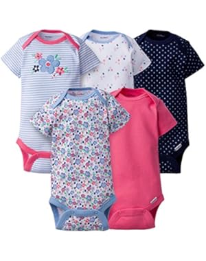 Clothing Baby Girls 5 Pack Variety Onesies Undershirt Bodysuits