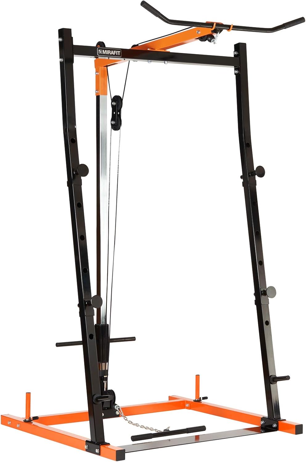 squat rack lat pulldown