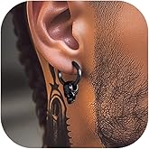 Bandmax Skull Earrings for Men Women Stainless Steel Skeleton Skull Head Hoop Earrings Stud Earrings Punk Gothic Earrings Halloween Jewelry