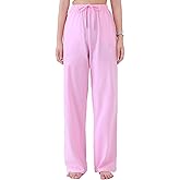 Garmagic Women's Soft 100% Cotton Pajama Pants with Pockets - Comfortable Lounge Sleep Pants, Breathable PJ Bottoms