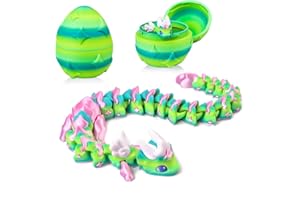WUQIREN 3D Printed Dragon Eggs with Dragon Inside,3D Printed Animals Toys,Fidget Toys,Figurine Decor