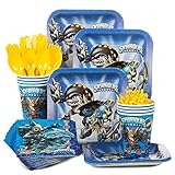 Skylanders Birthday Party Supplies Set Plates Napkins Cups Kit for 16