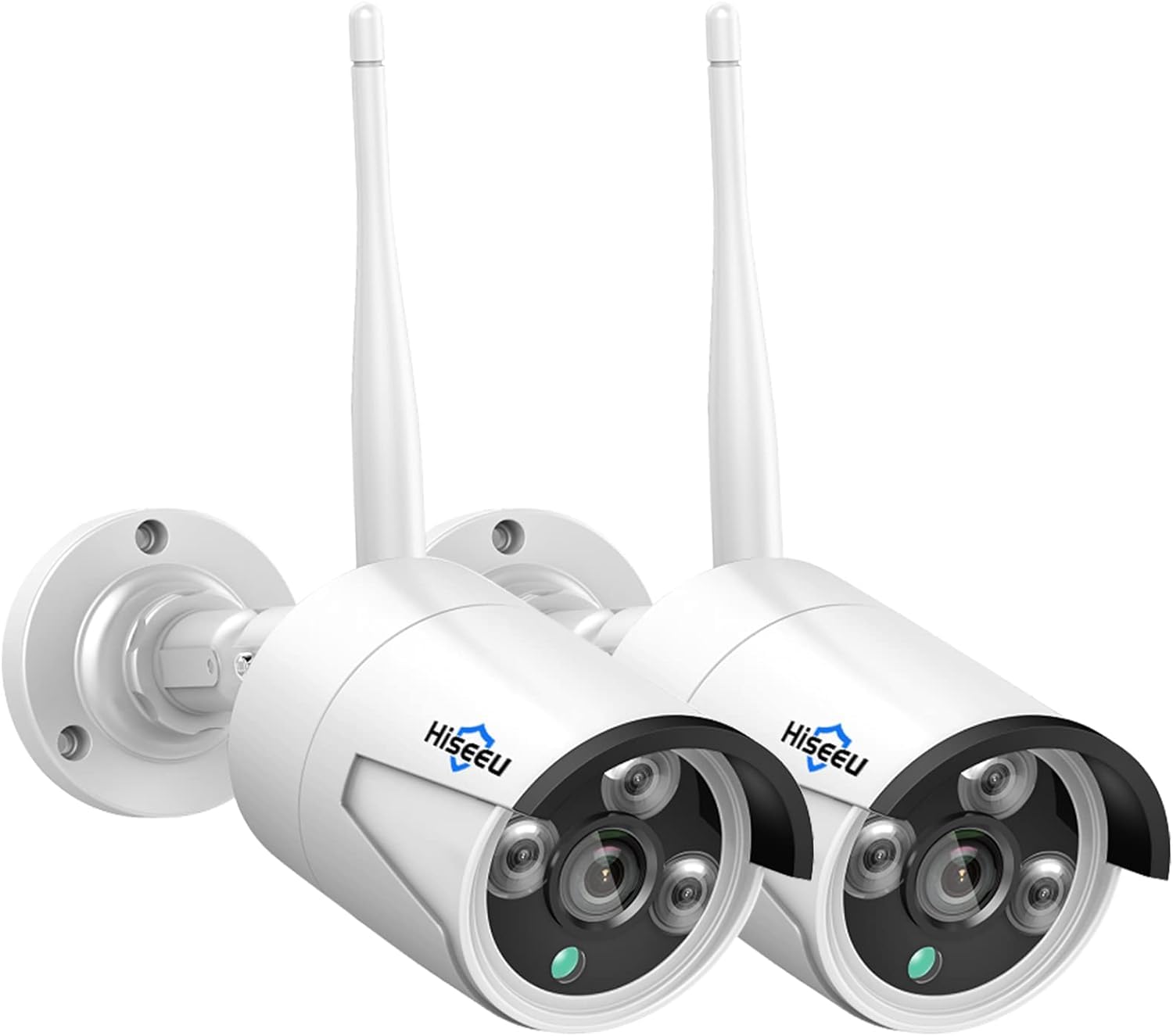 Hiseeu Camera Add on 2 Pack 5MP Outdoor Wireless