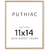 11x14 Oak Wood Picture Frame - Minimalist 11x14 Poster Frame, 11"x14" Frame Wood, Natural Solid Wooden Picture Frames for Wall Art Photo and Prints(1 Pack, Beige)