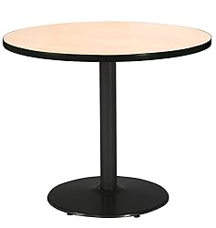 KFI Seating Round Black Base Pedestal Table with