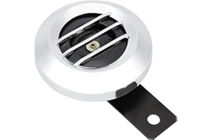 12V 110DB Universal Motorcycle Electric Horn - Waterproof Round Loud Siren Speaker with Pure Copper Terminal for Motorbike Sc
