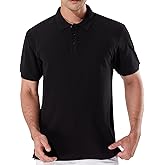XYPS Mens Knit Polo Shirts 100% Cotton Tshirts Golf Polo Shirts for Men Summer Casual Short Sleeve Button Down Shirt