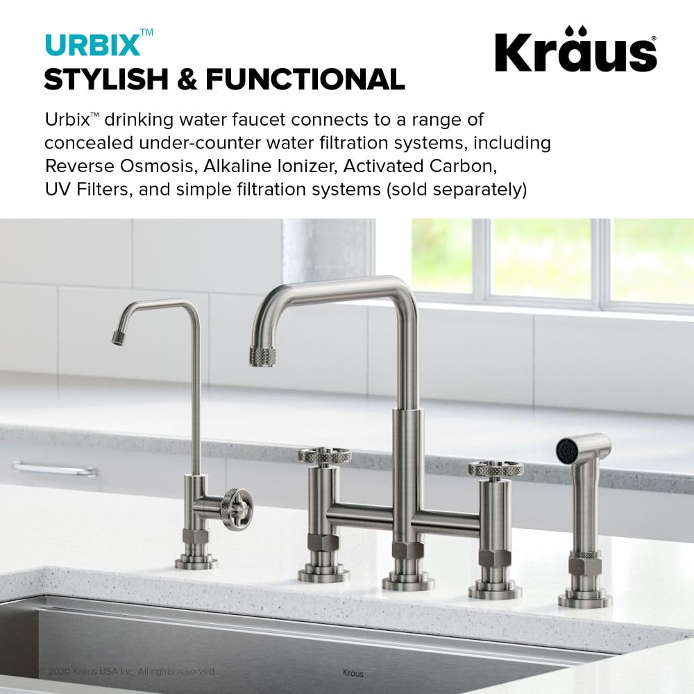 KRAUS Urbix 100% Lead-Free Kitchen Water Filter Faucet in Spot-Free Stainless Steel, FF-101SFS
