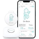 Sense-U Smart Baby Movement Monitor 3 - Tracks Baby's Abdominal Movement, Sleep Position, Temperature, with Real-time Alerts,