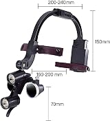ZEOPLE Dental Surgical Loupes 2.5X Magnifier Headlight 5W LED Working Distance view 7