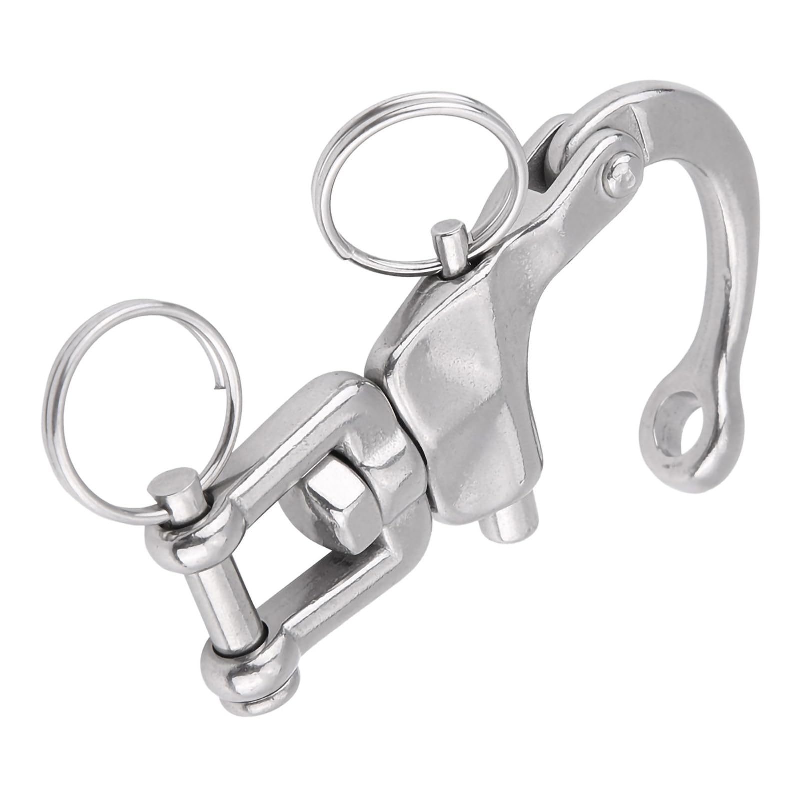 Joyzan Swivel Snap Shackle, Stainless Steel Anchor Rigging Quick Release Swing Hooks Heavy Duty Shackles Boat Jaw Swivel Eye Bail for Marine Sailboat Spinnaker Halyard Sailing Yacht Hardware Parts
