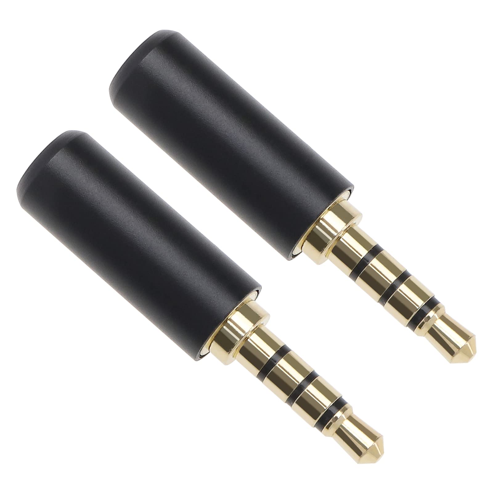Be In Your Mind 2Pcs 3.5mm 4 Pole Audio Solder Plug Replacement 3.5mm 4 Pole Earphones Soldering Jack Male Audio Headphone Jack Adapter Accessories